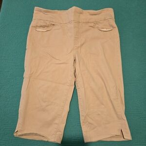 Women's Gloria Vanderbilt Tan Pull On Capris